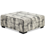 Tremont Cocktail Ottoman - Black and White