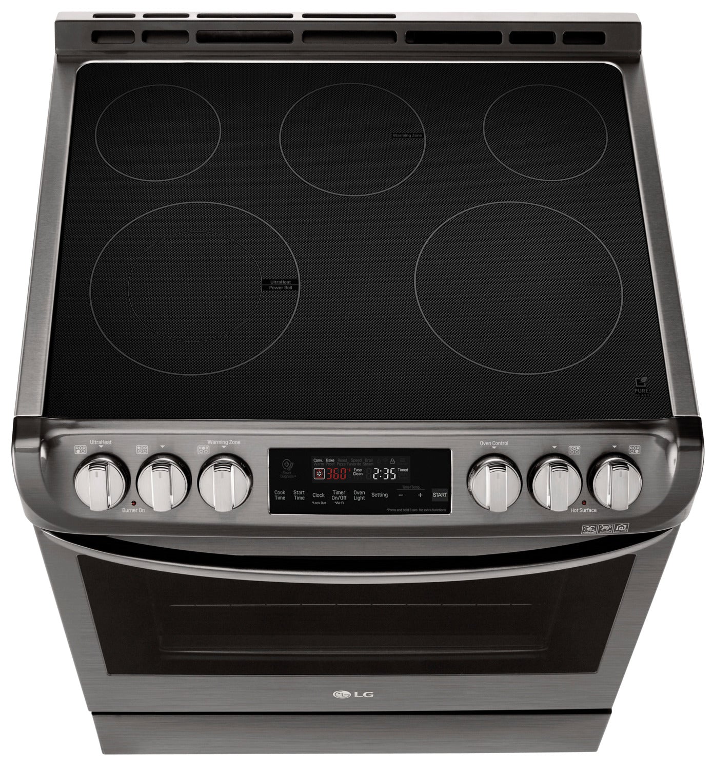 LG Appliances Black Stainless Steel Slide-In Electric Range (6.3 Cu. Ft.) - LSE4611BD