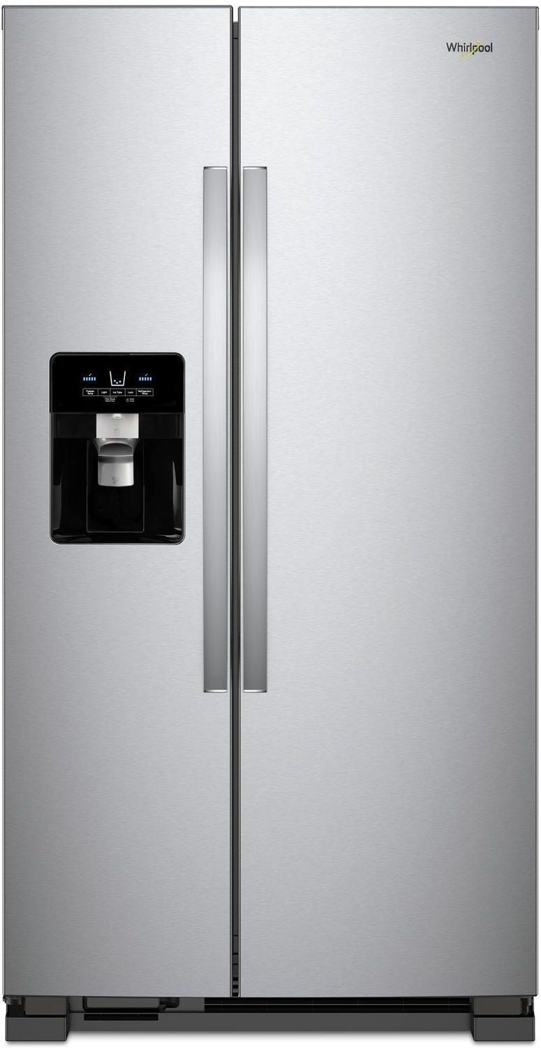 Whirlpool 35.88" 25 Cu. Ft. Stainless Steel Side-by-Side Refrigerator - WRS325SDHZ