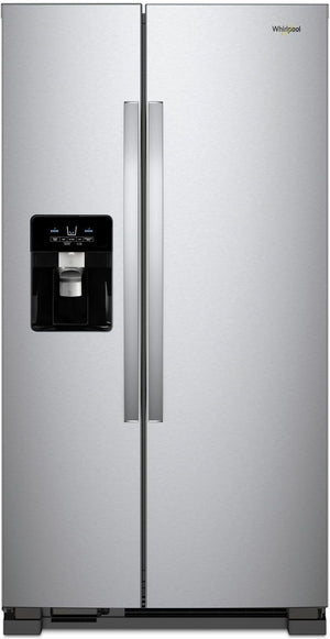Whirlpool 35.88" 25 Cu. Ft. Stainless Steel Side-by-Side Refrigerator - WRS325SDHZ