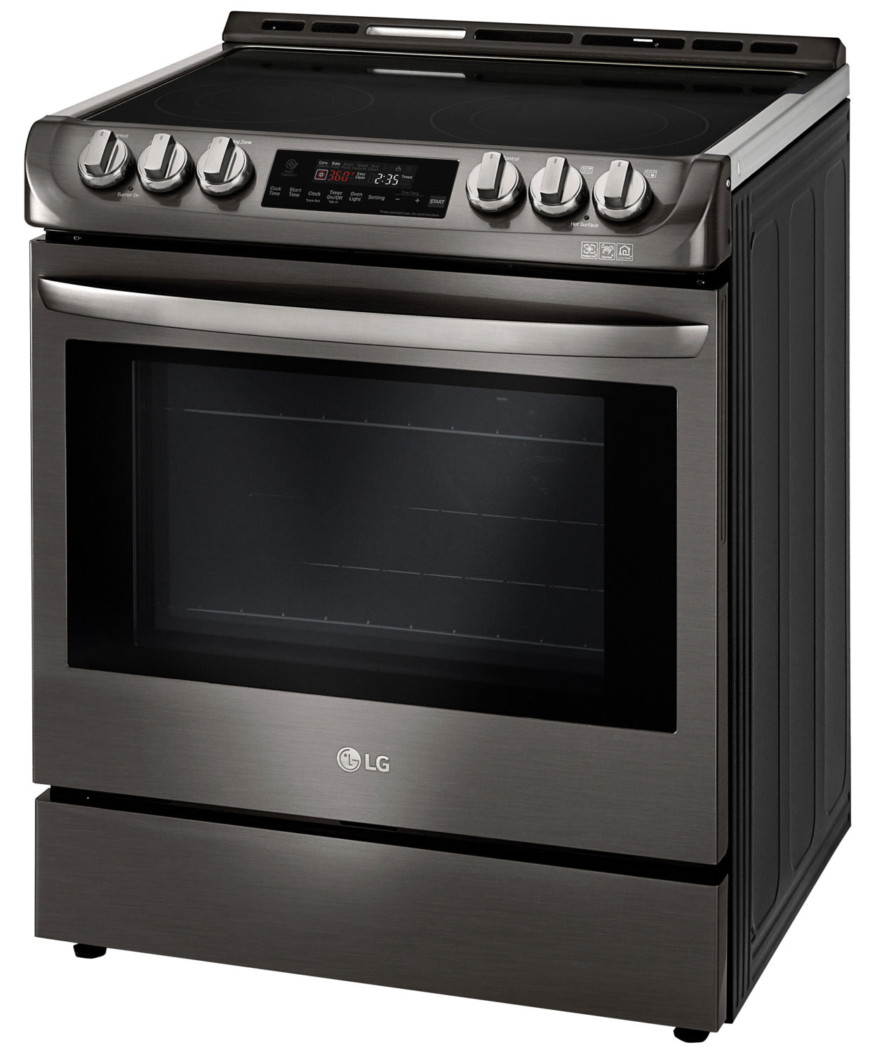 LG Appliances Black Stainless Steel Slide-In Electric Range (6.3 Cu. Ft.) - LSE4611BD