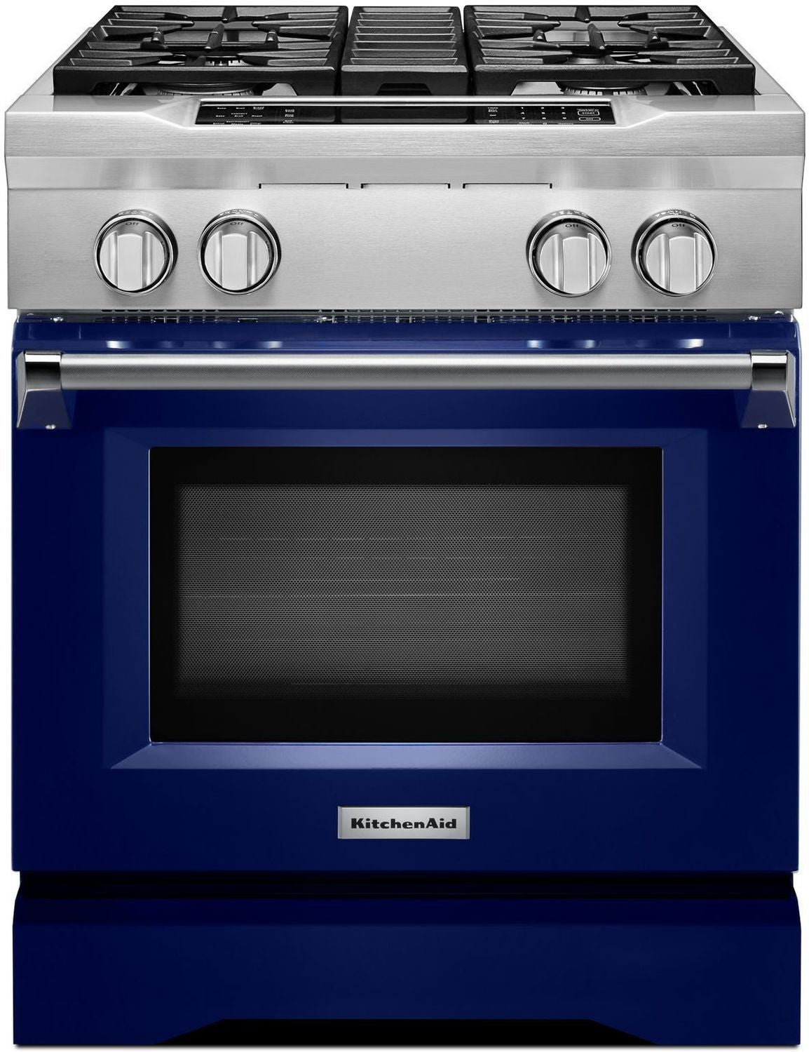 KitchenAid Cobalt Blue Slide-In Dual Fuel True Convection Range (4.1 Cu. Ft.) - KDRS407VBU