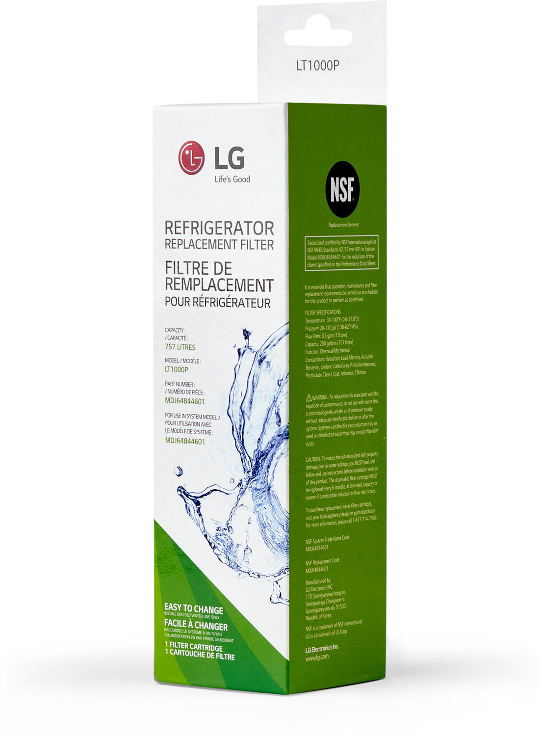 LG Appliances Water Filter - LT1000P