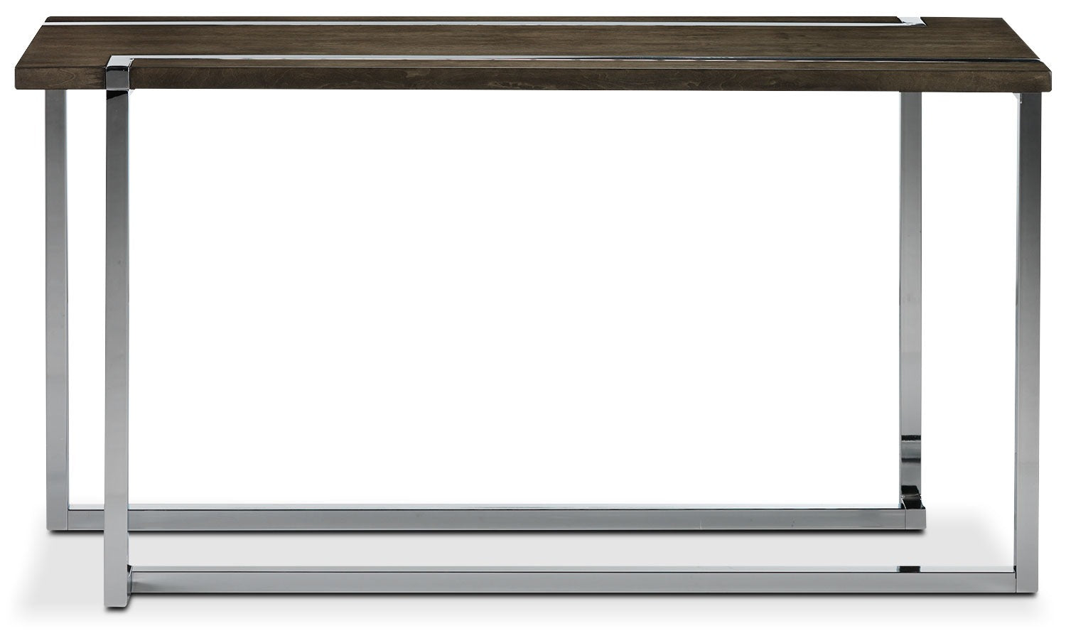 Kieran Sofa Table - Charcoal and Chrome