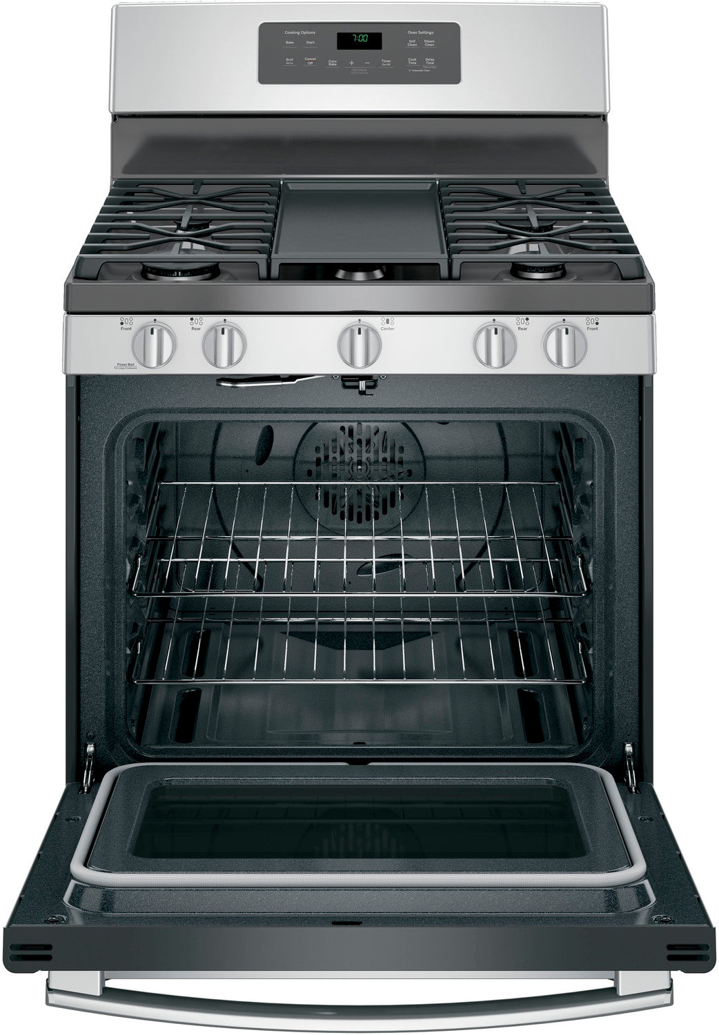 GE Stainless Steel Freestanding Gas Convection Range (5.0 Cu. Ft.) - JCGB700SEJSS
