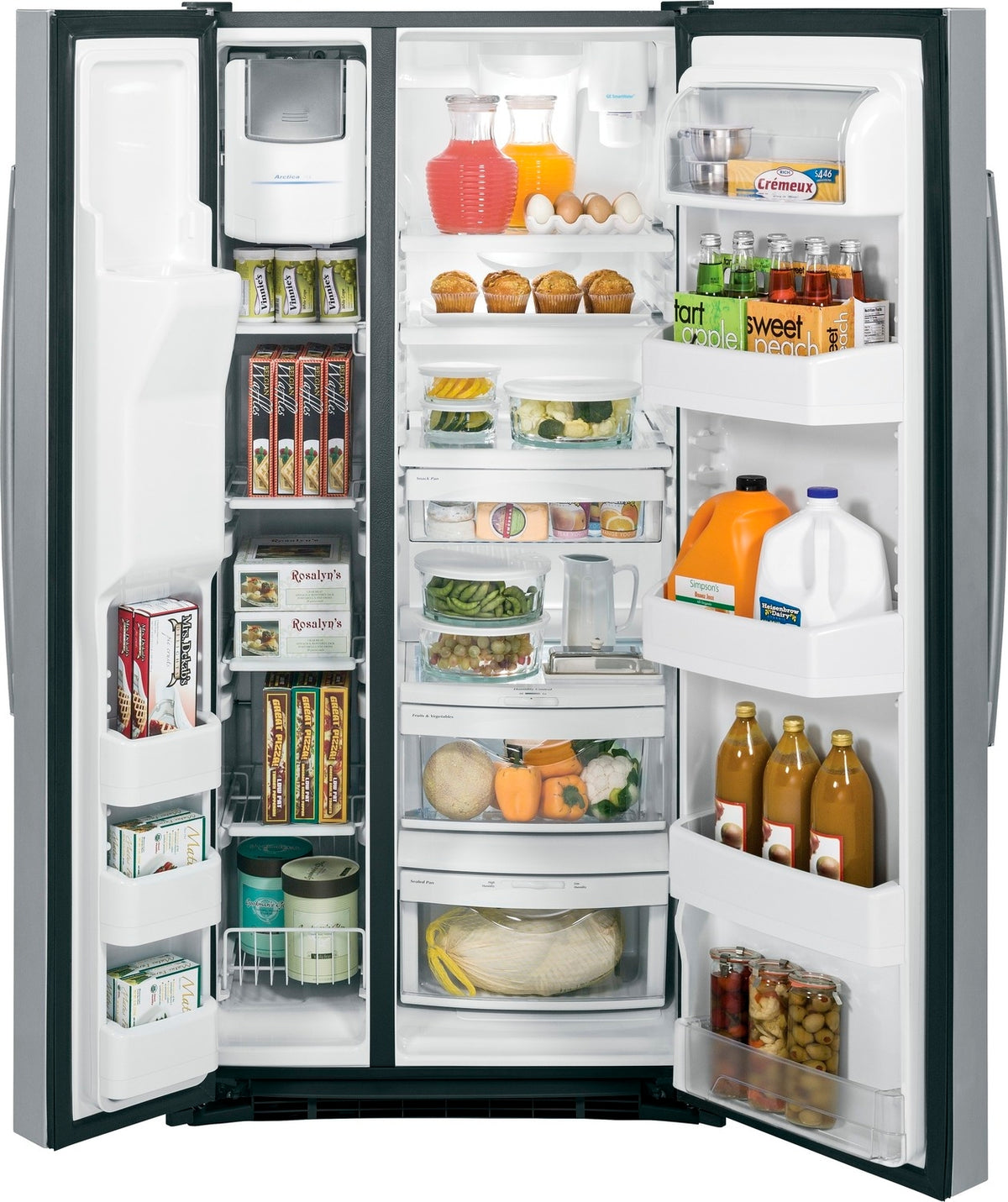 GE Stainless Steel Side-by-Side Refrigerator (22.5 Cu. Ft.) - GSS23HSHSS