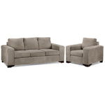 Fava Sofa and Chair Set - Pewter