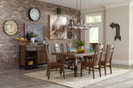 River Falls Extendable Trestle Table - Brown