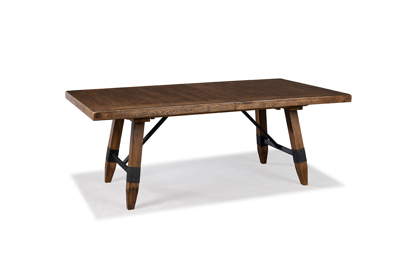 River Falls Extendable Trestle Table - Brown