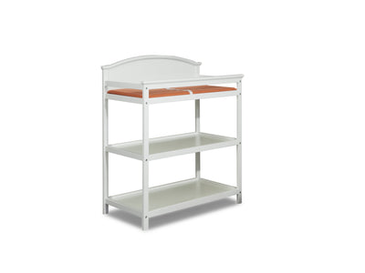 Delia Changer with Shelves and Pad - White