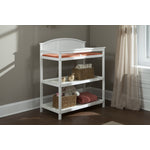 Delia Changer with Shelves and Pad - White