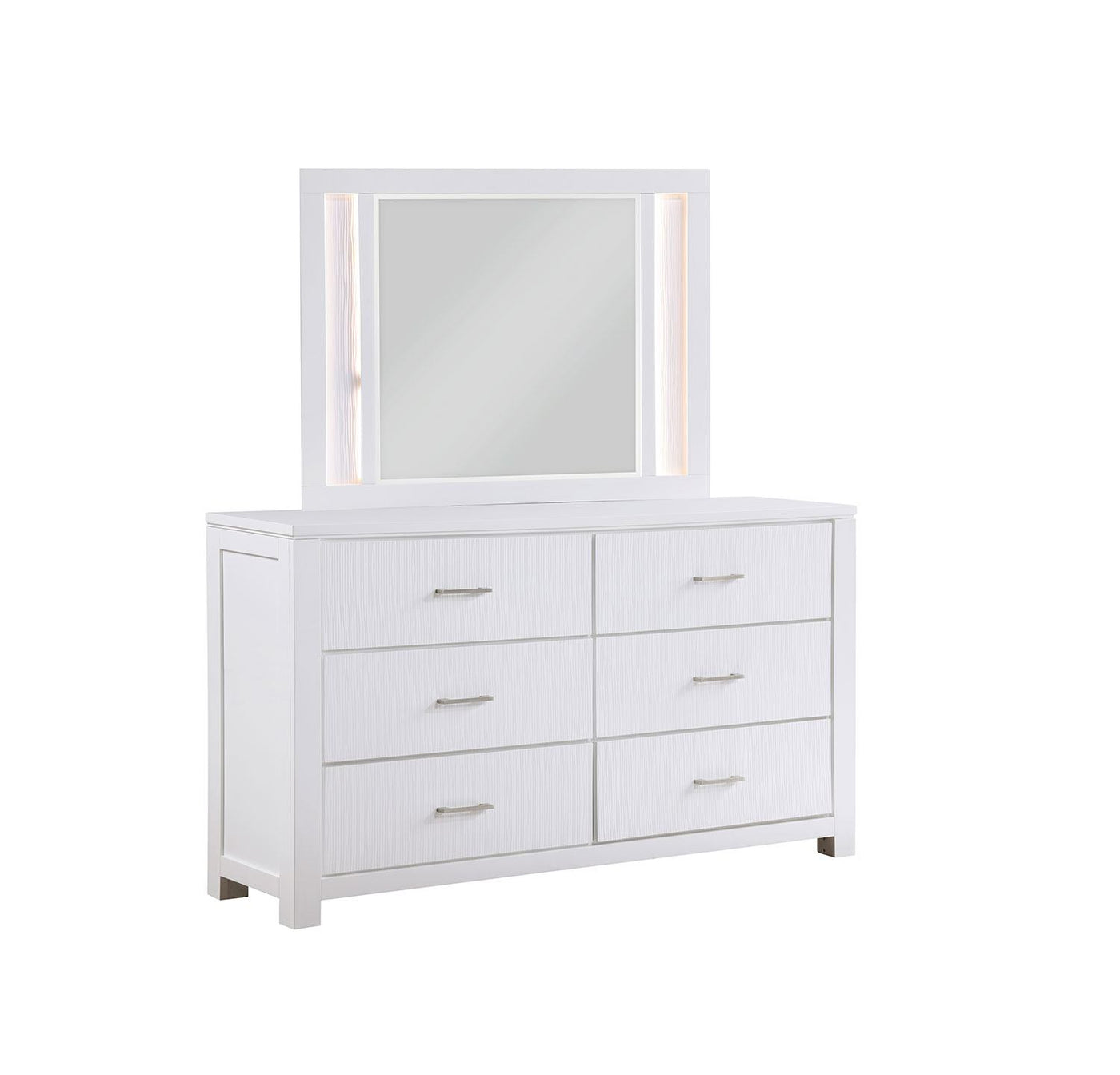 Paris 6 Drawer Dresser - White