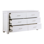 Paris 6 Drawer Dresser - White