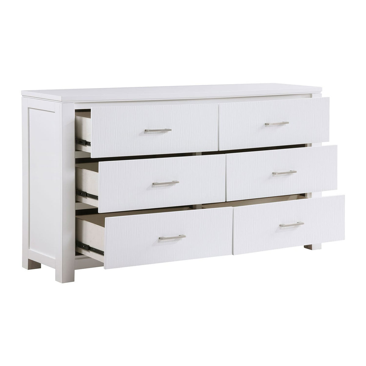 Paris 6 Drawer Dresser White Leon's