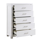 Paris 5-Drawer Chest - White
