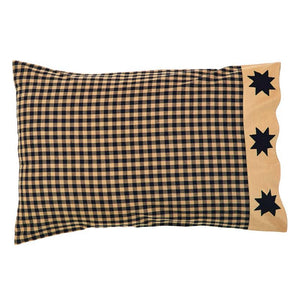 Hyrum Standard Pillow Case - Black/Tan - Set of 2