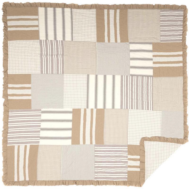 Marysvale Queen Quilt - Cream/Grey