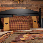 Roosevelt Standard Pillow Case - Burgundy/Mustard - Set of 2