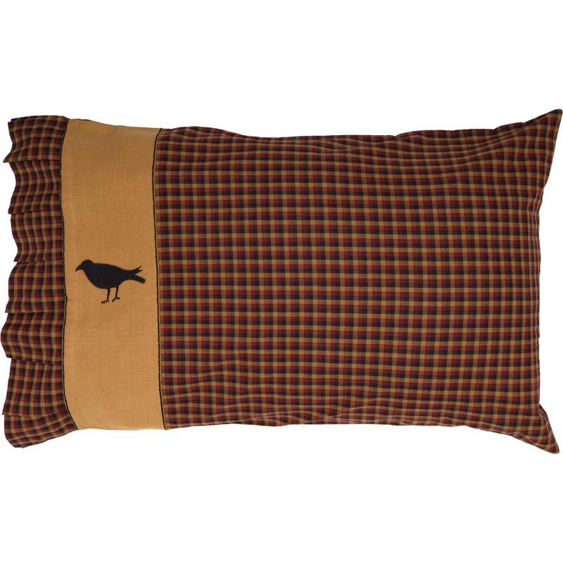 Roosevelt Standard Pillow Case - Burgundy/Mustard - Set of 2