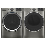 GE Satin Nickel Front Load Washer (5.5 Cu. Ft.) & GE Satin Nickel Electric Front Load Dryer (7.8 Cu. Ft.) - GFW650SPNSN/GFD65ESMNSN