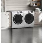 GE White Front Load Washer (5.5 Cu. Ft.) & White Gas Front Load Dryer (7.8 Cu. Ft.) - GFW550SMNWW/GFD55GSSNWW