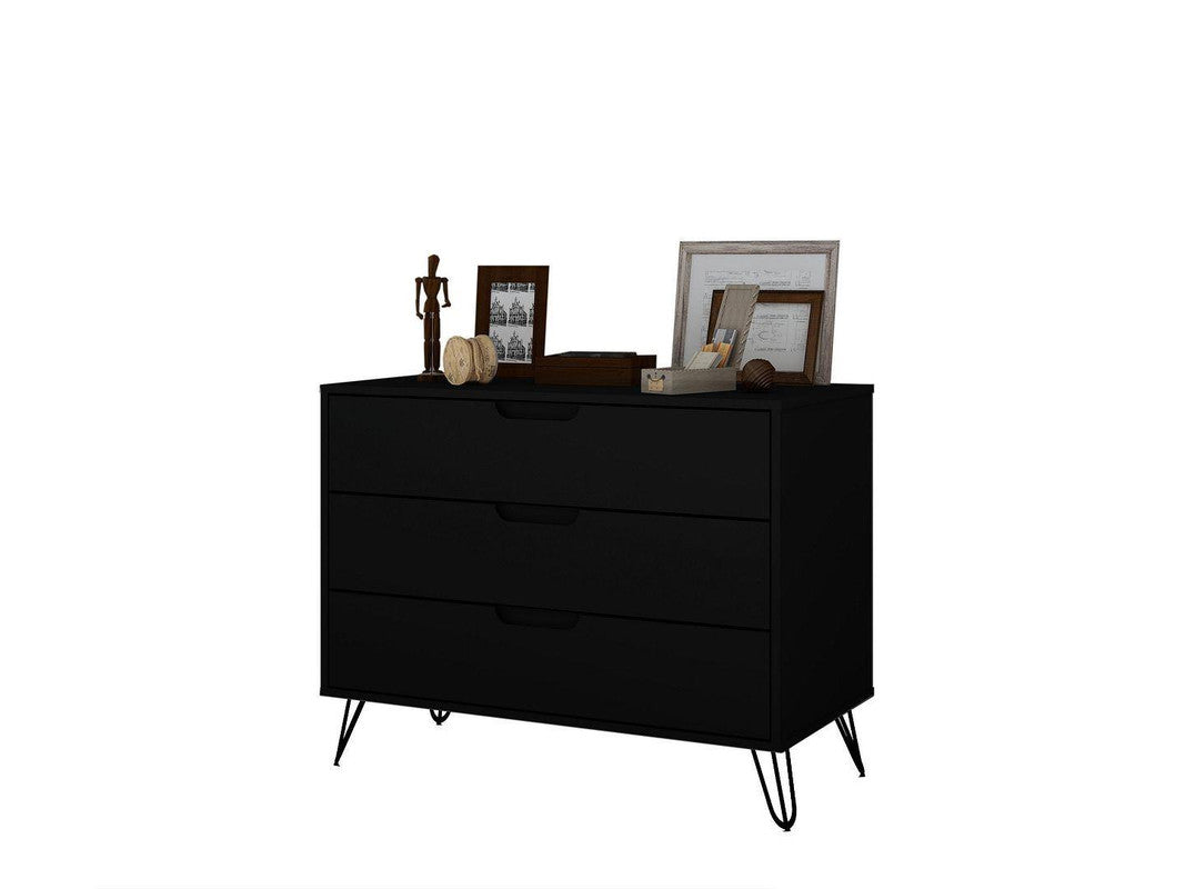 Nuuk 3-Drawer Dresser - Black