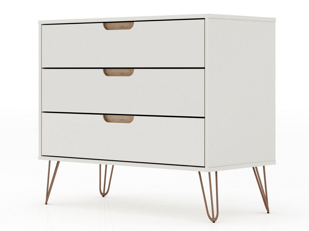Nuuk 3-Drawer Dresser - Off White/Nature