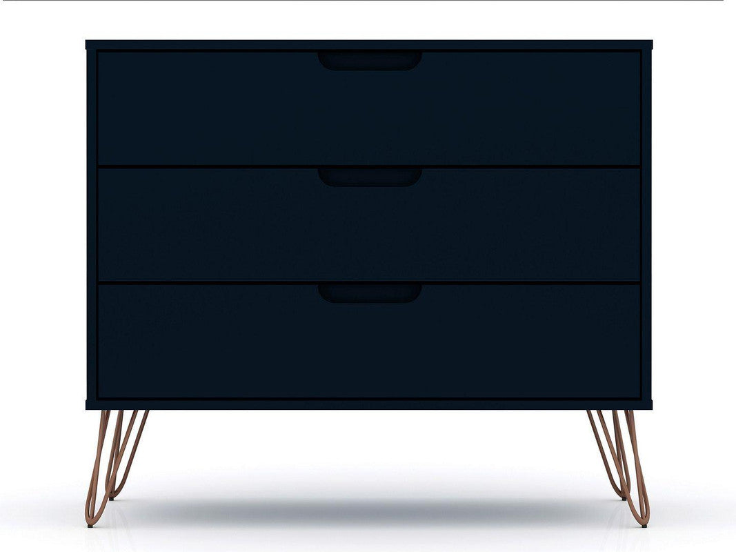 Nuuk 3-Drawer Dresser - Midnight Blue