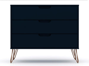 Nuuk 3-Drawer Dresser - Midnight Blue