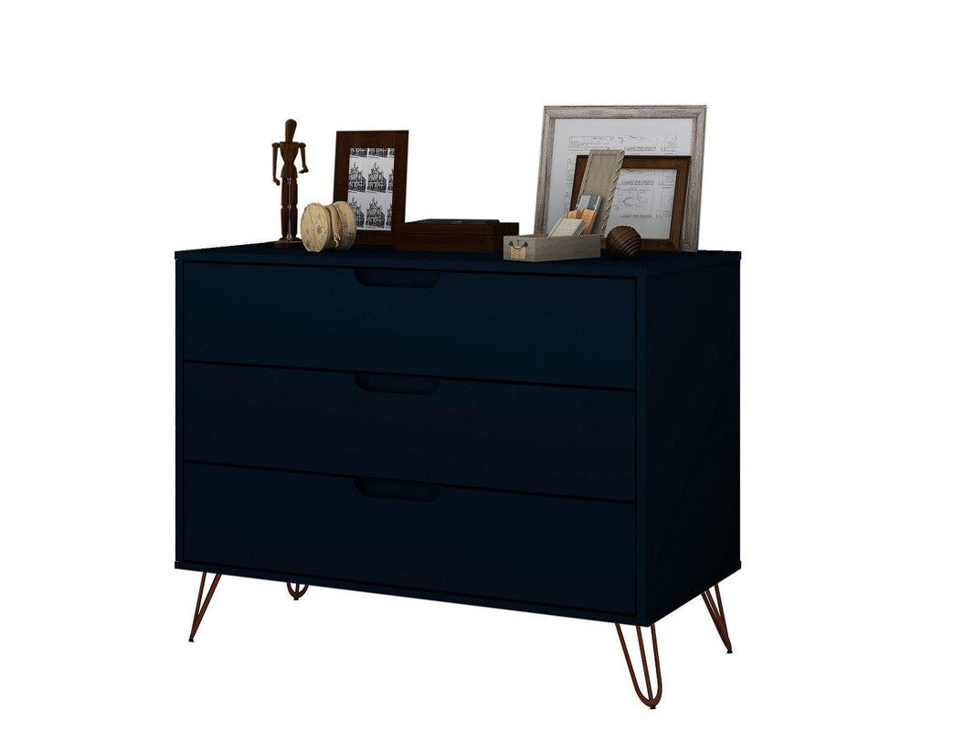 Nuuk 3-Drawer Dresser - Midnight Blue