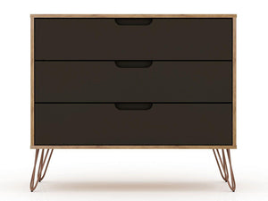 Nuuk 3-Drawer Dresser - Nature/Textured Grey