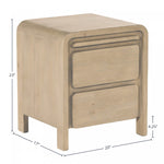Orn 2 Drawer Night Table - Brown