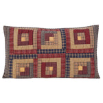 Avon King Sham - Burgundy/Navy