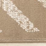 Functional Contemporary Lines Area Rug - Brown Cream - 8' X 11'