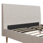 Daphne Upholstered Full Bed - Ivory Velvet