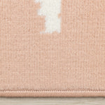 Kids Playing Board Area Rug - 4' X 6' - Pink/Cream