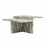 Brielle Two-Tiered Coffee Table - Faux Onyx Marble