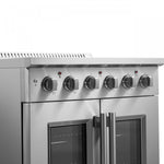 Forno Galiano 30" Stainless Steel French Door Electric Range With True Convection And Air Fry (4.32 Cu. Ft.) - FFSEL6917-30