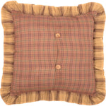 Dade 16 x 16 Ruffled Pillow - Light Tan/Dark Brown