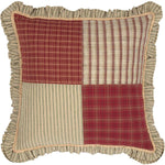 Mayfred 18 x 18 Pillow - Khaki/Barn Red