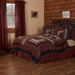Delco King Quilt - Chilli Pepper/Natural