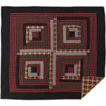 Delco King Quilt - Chilli Pepper/Natural