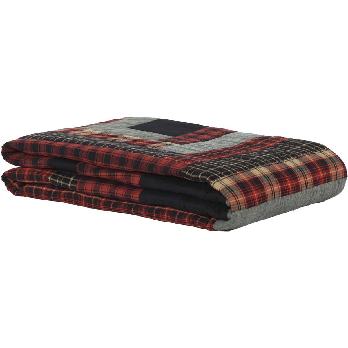 Delco King Quilt - Chilli Pepper/Natural