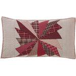 Rutland King Sham - Beige/Barn Red