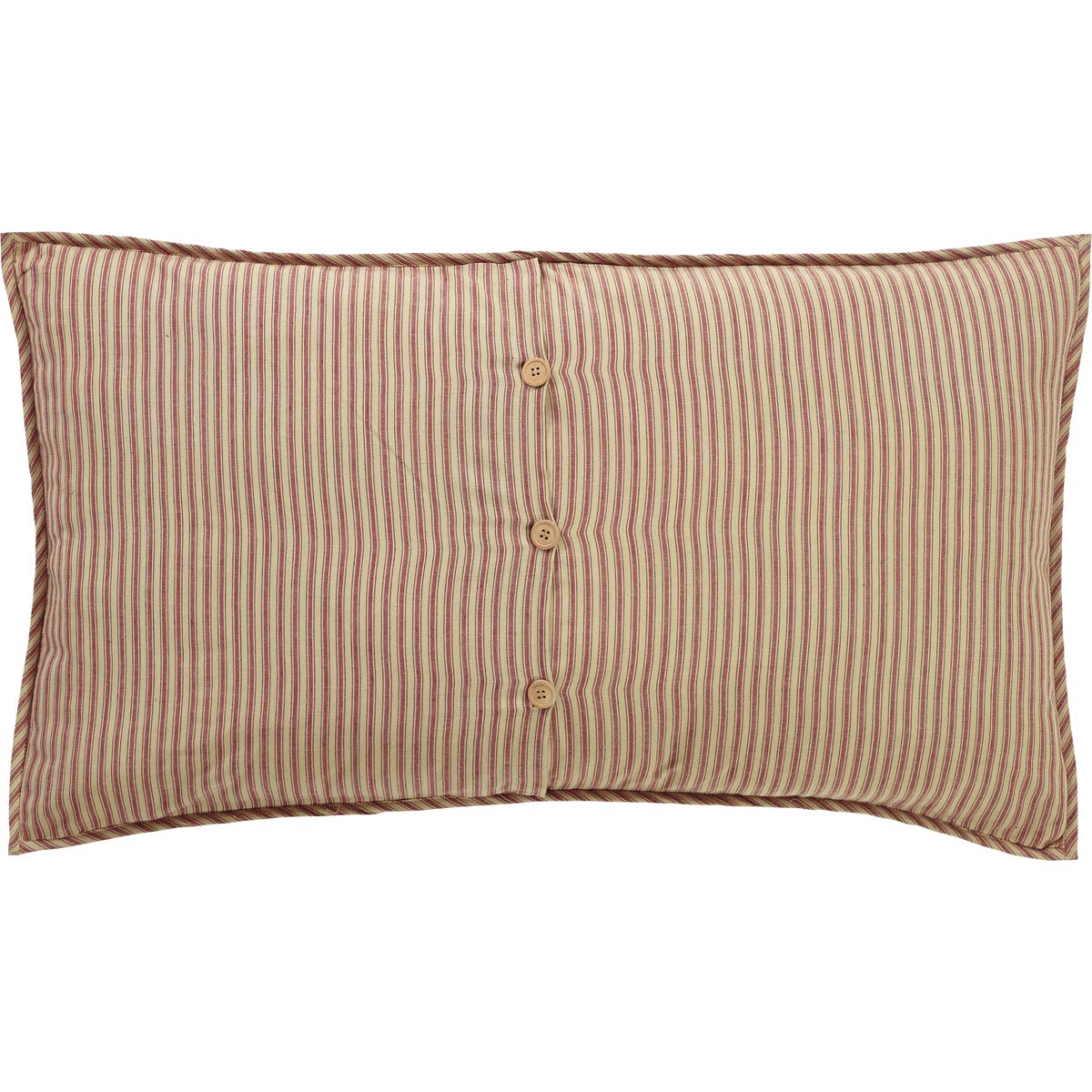 Rutland King Sham - Beige/Barn Red