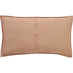Rutland King Sham - Beige/Barn Red