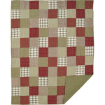 Mayfred Twin Quilt - Khaki/Barn Red