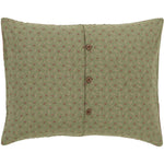 Mayfred Standard Sham - Khaki/Barn Red