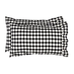 Kuna Standard Pillow Case - Black/White - Set of 2
