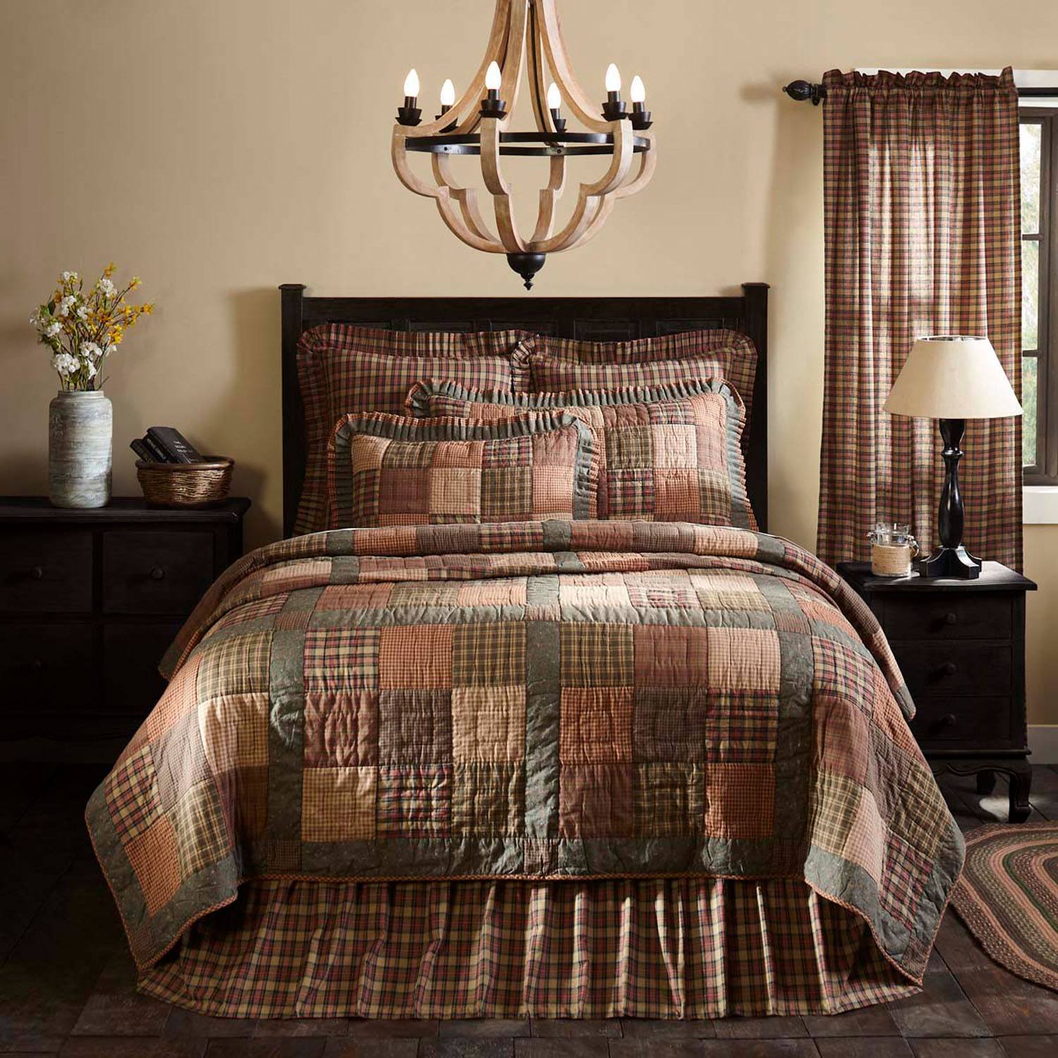 Knightsbridge King Quilt - Olive/Khaki